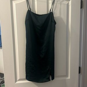 Kendall & Kylie Green Silk Dress